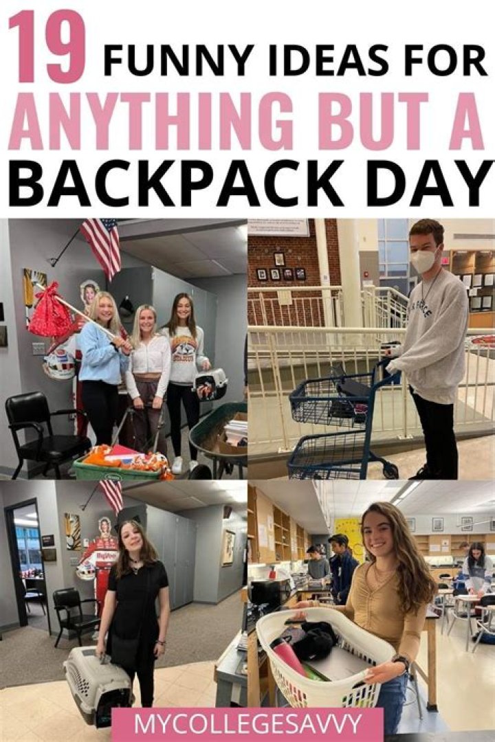 Uncover Creative "Anything But A Backpack Day" Ideas