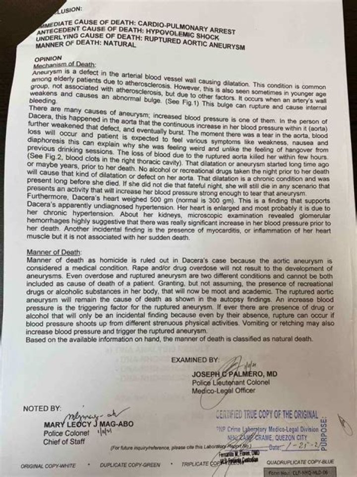 Unraveling The Mystery Behind Christine Dacera's Cause Of Death