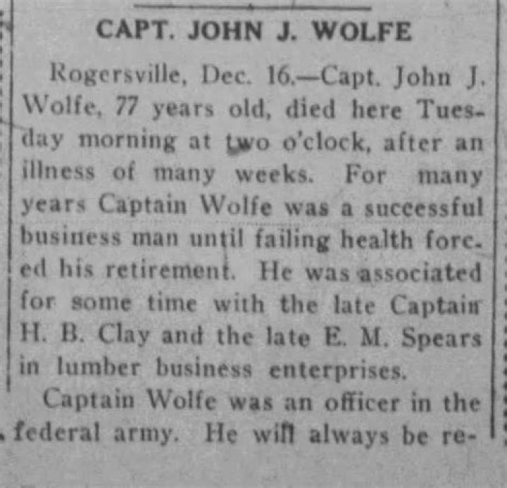 Obituary Of Joseph Wolfe, A Renowned [Industry Expert]
