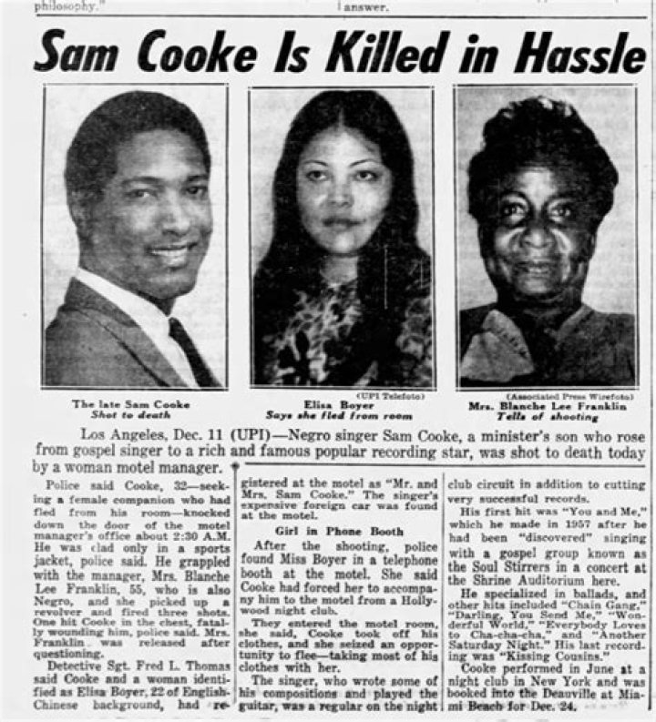 The Mysterious Death Of Sam Cooke: Tragedy And Unanswered Questions